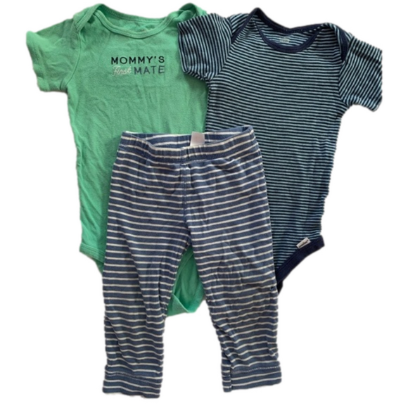Carter’s Mommy’s First Mate 2 Piece Set and Gerber Onesie Size - Picture 1 of 8